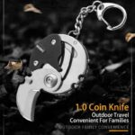 Keychain Screwdriver Multifunctional Hexagon Coin Outdoor EDC Tool Hexagon Folding Coin Knife Pocket Fold Mini coltello Gear Pee - immagine 9