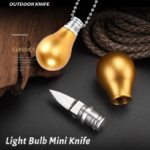 Light Bulb Creative Mini Knife Aluminum Alloy Portable Outdoor Unpacking Express Fruit Knife EDC Camping Outdoor Multi Tool