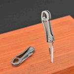 Mini Blade Fold Key Ring Portable Tool Outdoor Camp Knife Keychain Peeler Open Survive Kit Gadget Package Box Opener Hike Pocket - immagine 2