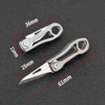 Mini Blade Fold Key Ring Portable Tool Outdoor Camp Knife Keychain Peeler Open Survive Kit Gadget Package Box Opener Hike Pocket - immagine 6