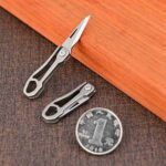 Mini Blade Fold Key Ring Portable Tool Outdoor Camp Knife Keychain Peeler Open Survive Kit Gadget Package Box Opener Hike Pocket - immagine 7