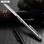 Mini D2 Folding Knife Portable Knife Stainless Steel Sharp Knife Field Mini Fruit Knife for Home Kitchen Knife/Camping Tools - immagine 2