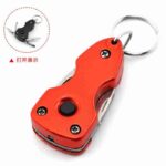 Multifunctional 6-in-1 Foldable Knife Mini Pocket Keychain Outdoor Multitool Bottle Opener Screwdriver Blade LED Survival Tools - immagine 6