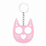 Multifunctional Justice Cat Metal Cute Pink Bottle Opener Keychain Car Bag Key Chain Accessories Gifts Trinket Wholesale - immagine 3