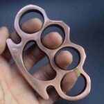Cross-border version thickened aluminum alloy four-finger glove martial arts fight iron four-finger hand buckle fist ring defense finger tiger knuckle ring - immagine 9