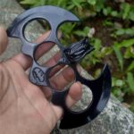Cross-border big bat hand buckle fist buckle defense finger tiger glove metal iron four-finger martial arts fighter support ring ring