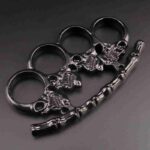 Four-fingered white bone fine hand buckle fist ring finger tiger metal hand support child fist buckle finger ring martial arts fight knuckle copper sleeve - immagine 3