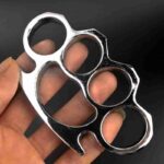 Colorful thickened finger tiger four-finger martial arts fight iron four-finger self-defense hand buckle fist buckle alloy self-defense equipment hand brace - immagine 3
