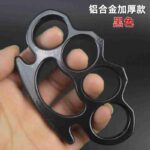 Cross-border version thickened aluminum alloy four-finger glove martial arts fight iron four-finger hand buckle fist ring defense finger tiger knuckle ring - immagine 6