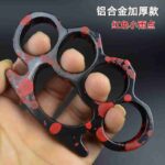 Cross-border version thickened aluminum alloy four-finger glove martial arts fight iron four-finger hand buckle fist ring defense finger tiger knuckle ring - immagine 2