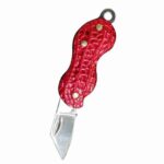 Outdoor Creative Peanut Shaped Mini Key Pocket Knife Stainless Steel Portable Folding Knife Cutter Necklace Knife Fruit Knife - immagine 2