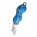 Outdoor Creative Peanut Shaped Mini Key Pocket Knife Stainless Steel Portable Folding Knife Cutter Necklace Knife Fruit Knife - immagine 3