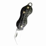 Outdoor Creative Peanut Shaped Mini Key Pocket Knife Stainless Steel Portable Folding Knife Cutter Necklace Knife Fruit Knife - immagine 4