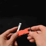 Outdoor Multifunction Mini Keychain Knife LED Light Nail Clipper Earpick Scissors Tweezer Pocket EDC Tools Multi Hiking Gears - immagine 5