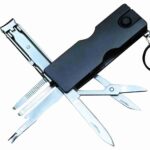 Outdoor Multifunction Mini Keychain Knife LED Light Nail Clipper Earpick Scissors Tweezer Pocket EDC Tools Multi Hiking Gears - immagine 7