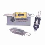 Outdoor Multifunctional Mini Transformers Small Straight Knife New Creative Self-Defense Knife Key Tea Knife - immagine 4