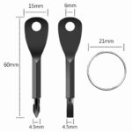 Outdoor Self Defense Pocket Keychain Multifunctional Portable EDC Survival Tool Set Screwdriver Key Flathead Cross Silver Black - immagine 5