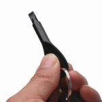 Outdoor Self Defense Pocket Keychain Multifunctional Portable EDC Survival Tool Set Screwdriver Key Flathead Cross Silver Black - immagine 6