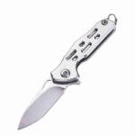 Outdoor survival EDC tool folding knife, Stainless steel mini knife, Keychain pendant knife - immagine 3