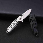 Outdoor survival EDC tool folding knife, Stainless steel mini knife, Keychain pendant knife - immagine 6