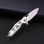 Outdoor survival EDC tool folding knife, Stainless steel mini knife, Keychain pendant knife - immagine 7
