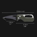 Portable Multifunctional Express Parcel Knife, Keychain, Serrated Hook, Carry-on Unpacking, Emergency Survival Tool Box Opener - immagine 9