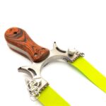 Professional Hunting Slingshot High Quality Stainless Steel Catapult with Flat Rubber Band Outdoor Shooting Game Sling Shot Set - immagine 2