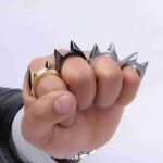 Self-Defense Rings For Women Man Metal Multifunctional Knuckle Cat Ear Shape Attack Rings Jewelry Accessories Girlfriends Gift - immagine 9