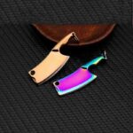 Stainless Steel Multiple Colour Sharpened Blade Tiny Mini Knife Palm Kitchen Knife Key Decoration Tool Envelope Opener Key Ring - immagine 12