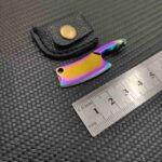 Stainless Steel Multiple Colour Sharpened Blade Tiny Mini Knife Palm Kitchen Knife Key Decoration Tool Envelope Opener Key Ring - immagine 3