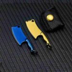 Stainless Steel Multiple Colour Sharpened Blade Tiny Mini Knife Palm Kitchen Knife Key Decoration Tool Envelope Opener Key Ring - immagine 8