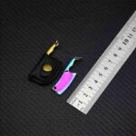 Stainless Steel Multiple Colour Sharpened Blade Tiny Mini Knife Palm Kitchen Knife Key Decoration Tool Envelope Opener Key Ring - immagine 9