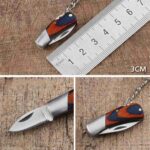 Stainless Steel Unboxing Mini Knife Sharp Portable Folding Small Blade EDC Keychain Hanging Outdoor Camping Knife Multi Tools - immagine 7