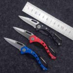 Survival Knife Mini Portable Fold Camping Tactical Folding Pocket Ring Outdoor Tools Hunting Edc Stainless Steel Key - immagine 4