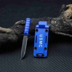 Swayboo survival knife sawtooth blade  fixed Portable Mini Necklace Small Straight Knife case Fruit Knife hunting - immagine 12