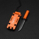 Swayboo survival knife sawtooth blade  fixed Portable Mini Necklace Small Straight Knife case Fruit Knife hunting - immagine 5