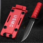 Swayboo survival knife sawtooth blade  fixed Portable Mini Necklace Small Straight Knife case Fruit Knife hunting - immagine 7