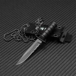 Swayboo survival knife sawtooth blade  fixed Portable Mini Necklace Small Straight Knife case Fruit Knife hunting - immagine 10