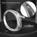 Titanium Steel Self Defense Ring Invisible Multifunctional Knife Emergency Anti-Wolf Weapon Gift - immagine 8