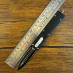 4 INCH GOLD Silver SIDED BLADE double edged switchblade KNIFE-TK025 - immagine 2