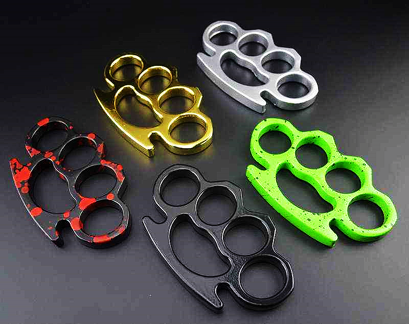 rBVaE2J898mAH5_GAAB13WTM_kw489_副本.webp Cross-border aluminum alloy martial arts fighting fiberglass finger tiger hand buckle fist buckle thickened black four-finger glove aluminum tiger ring - immagine 1
