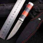 Sanding Blade Hunting Knife Fixed Blade With Comfortable Handle With Nylon Sheathing