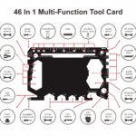 1 Pc Multi Tool Card 46 in 1 Pocket EDC Tool Outdoor Camping Multitool Accessories Stainless Steel Perfect for Men Father Gifts