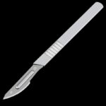 10pcs Carbon Steel Surgical Scalpel Blades + 1pc Handle Scalpel DIY Cutting Tool PCB Repair Animal Surgical Knife - immagine 5