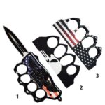 9 inch American flag & punisher & biker Tench OTF knives-TKK238-008 - immagine 2