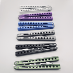 7075 Aluminum Clone Balisong Flipper Butterfly Trainer Knife Lining Handle Bushings System - immagine 5