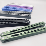 7075 Aluminum Clone Balisong Flipper Butterfly Trainer Knife Lining Handle Bushings System - immagine 6