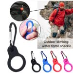 1PC High Quality Aluminum Sports Kettle Buckle Outdoor Carabiner Water Bottle Holder Rubber Buckles Hook Camping Hiking Tool - immagine 2