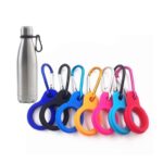 1PC High Quality Aluminum Sports Kettle Buckle Outdoor Carabiner Water Bottle Holder Rubber Buckles Hook Camping Hiking Tool - immagine 5