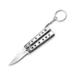 1pc Portable Stainless Steel Folding Butterfly Knife，EDC Outdoor Game Practice Knife，Suitable for Beginners to use - immagine 5
